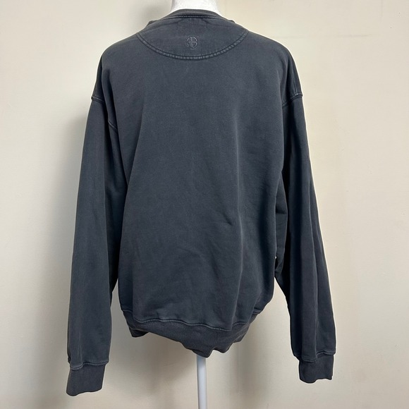 ANINE BING Paris Ramona Sweatshirt Charcoal Gray Crewneck Long Sleeve M - Picture 2 of 10